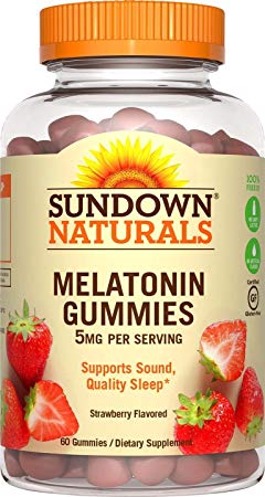 Sundown Naturals Melatonin 5 mg, 60 Gummies (Pack of 4)