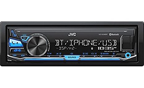 JVC KD-X240BT Single DIN In-Dash Digital Media Car Stereo With Android/iPhone Compatibility