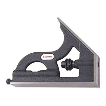 Starrett Square Head for 12"/300mm and Larger Combination Squares, Combination Sets, and Bevel Protractors - Black Wrinkle Finished, Cast Iron Steel Center Head - H11-1224