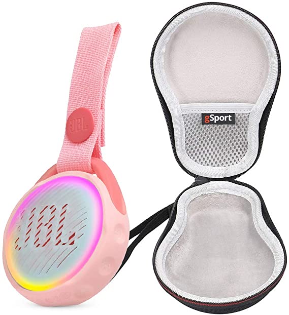 JBL JR POP Portable Bluetooth Speaker for Kids Bundle with gSport Deluxe Hardshell Case (Pink)