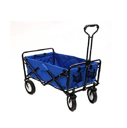 Mac Sports Collapsible Folding Outdoor Utility Wagon, Blue