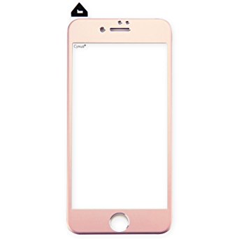 Cyxus 3D [Curved Surface] Full Coverage Edge to Edge Protection High Defintion (HD) Film Titanium Alloy Curve Tempered Glass Screen Protector (Apple iPhone 6/6s Plus 5.5 inches, Pink Edge)