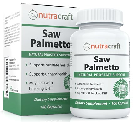 Saw Palmetto Capsules For Prostate Support - Extract & Berry Powder Formula To Minimize Frequent Urination - Natural DHT Blocker To Combat Hair Loss - 500mg Supplement - 100% Money Back Guarantee
