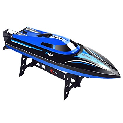 RC Boat, High Speed Remote Control Boat, 2.4GHz Fast RC Boat For Pools and Lakes For Outdoor (Blue)