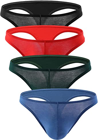 CSMARTE Mens Underwear Soft Modal Thong T-Back Brief
