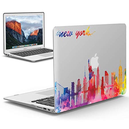 IBENZER MacBook Air 13 Inch Case 2018 Release New Version A1932, Soft Touch Hard Case Shell Cover for Apple MacBook Air 13 Retina with Touch ID, New York City, MAD-T13NYC