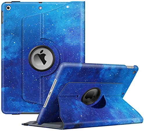 Fintie Rotating Case for New iPad 7th Generation 10.2 Inch 2019 - [Built-in Pencil Holder] 360 Degree Rotating Smart Protective Stand Cover with Auto Sleep/Wake for iPad 10.2" Tablet, Starry Sky