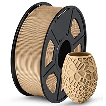 SUNLU PLA 3D Printer Filament, 1.75 PLA Filament Dimensional Accuracy  /- 0.02 mm, 1 kg Spool, 1.75mm (PLA Wood)