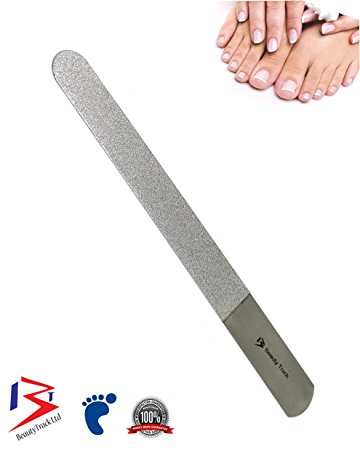 BeautyTrack® New Diamond Deb Foot Skin & Nail File Steel 8" 20cm Professional Quality - Stailess Steel - Podiatry / Chiropody