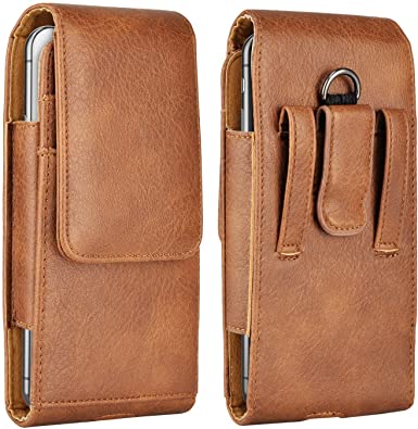 Njjex Cell Phone Holster for iPhone 12 Pro Max 11 XS XR 6S 7 8  Samsung Galaxy Note 20 Ultra 10  9 A01 A10E A11 A20 A21 A51 A71 J3 J7 S20  S10 S9 PU Leather Belt Clip Loops Pouch Card Slot Holder Case