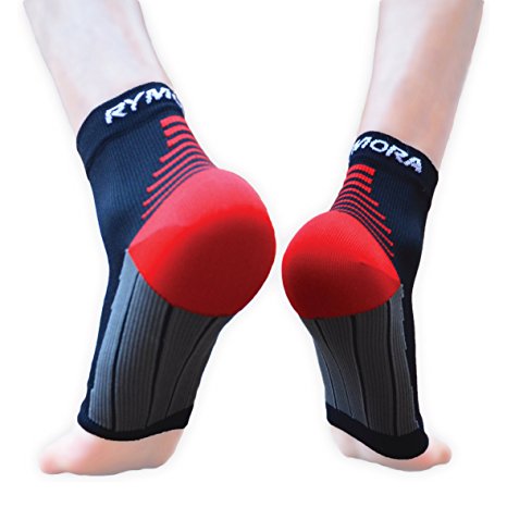 Foot Compression Sleeves with Cushioning - Relieves Plantar Fasciitis Pain - Supports Heel, Arch & Ankle