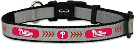 MLB Philadelphia Phillies Baseball Pet Collar, Toy, Reflective