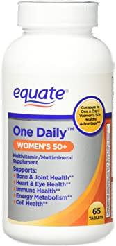 One Daily Women's 50  Multivitamin/Multimineral Supplement 65ct By Equate, Compare to One A Day Women's 50  Healthy Advantage