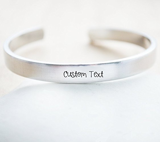 Custom Cuff Bracelets for Women Personalized Name Jewelry Inspirational Gifts Girls Under 20 Dollars