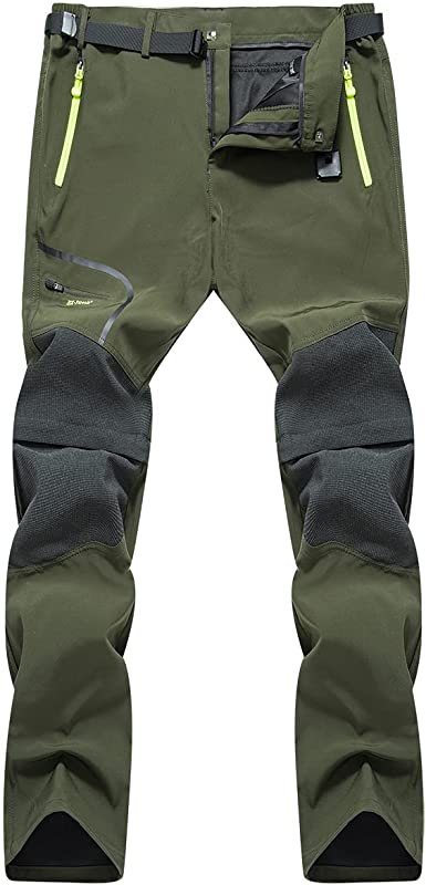 CARWORNIC Men's Quick Dry Convertible Hiking Pants Lightweight Zip Off Climbing Safari Outdoor Pants