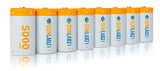 SunLabz D Rechargeable Batteries 8 Pack Ultra-Efficient NiCd 5000mAh