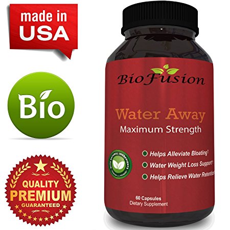 Natural Water Away Pills with Dandelion - Pure Diuretic Supplement for Water Retention   Bloating Relief - Best Weight Loss with Green Tea   Potassium - Dietary Supplement for Men & Women By Biofusion