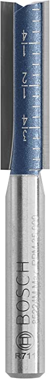 BOSCH 85224MC 5/16 In. x 1 In. Carbide-Tipped Double-Flute Straight Router Bit