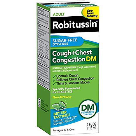 Robitussin Cough   Congestion DM Sugar/Dye-Free, 4 Ounce
