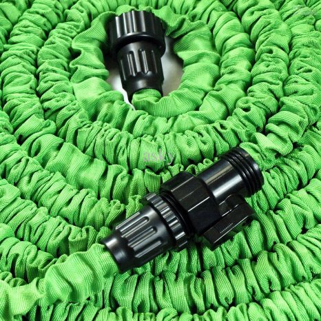 Expandable and Flexible Garden Hose. 25, 50 and 75 Foot Expanding or Collapsible Hose for Easy Home Storage (Green, 50 Foot)