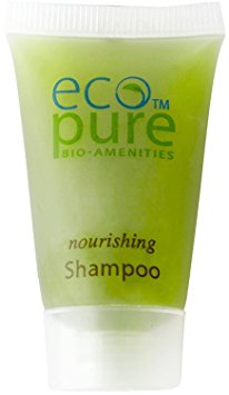 Eco Pure Nourishing Shampoo - 0.53 fl oz - Perfect for Hotel & Guest Amenities - 50 Bulk Pack - Individual Tubes in Environmentally Responsible Packaging. Paraben & Cruelty Free.