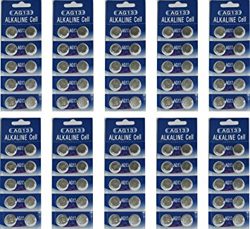 100 X BUG-Compatible AG13 LR44 A76 Batteries by MBS