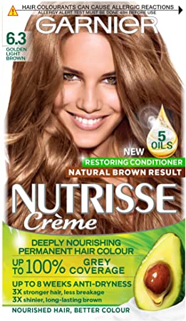 Garnier Nutrisse Crème Permanent Nourishing Hair Colour 6.3 Golden Light Brown