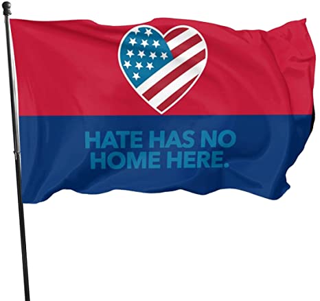 XALER Hate Has No Home Here Flag 3' X 5' Indoor Outdoor Banner