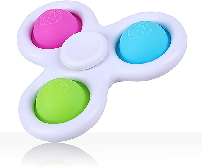 DimBlle Fidget Ttoy Fidget Spinner Toy, Durable Bearing High Speed Spins Flipping Toy, Hand Spinner Stress Relief Sensory Hand Toy Mini Fidget Toy for Kids Adults（3 Colors）