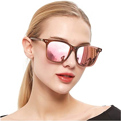 SIPHEW Polarized Mirrored Sunglasses for Women, Fashion Oversized Design Sun Glasses- 100% UV Protection Eyewear