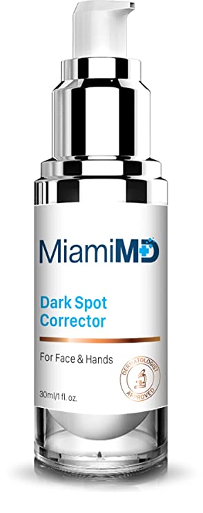 MiamiMD Dark Spot Corrector For Face, Body & Hands - Anti Aging Cream & Age Spot Remover For All Skin Types - Paraben Free, Fragrance Free, Cruelty Free - Best Results In 60-90 Days - 30 ml