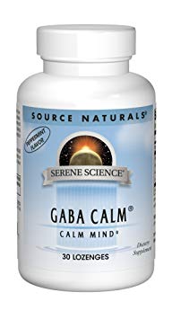 Source Naturals Serene Science, GABA Calm - Supports A Calming Mood, Quick Dissolving Peppermint Flavor - 30  Lozenges