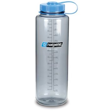 Nalgene Translucent Wide Mouth Bottle With Blue Lid