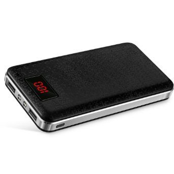 Merope 20000mAh Power Bank External Battery Portable Charger for smartphones-Black