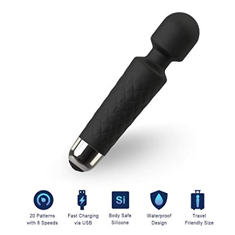 G Spot Dildo Vibrator Cordless Magic Wand Massager Adult Sex Toys Female Holisouse Waterproof Rechargeable Silicone Clitoris Vagina Stimulator Massager Sex Things for Couples(8 Speeds 20 Patterns)
