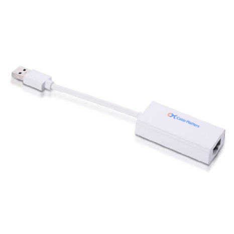 Cable Matters USB 20 to 10100 Fast Ethernet Network Adapter in White