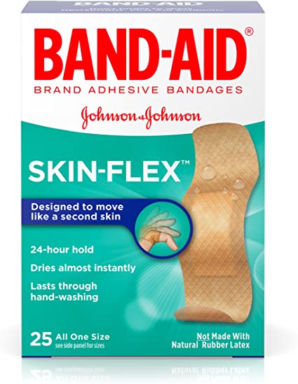 Band-Aid Brand Skin-Flex Adhesive Bandages for First Aid and Wound Care, All One Size, 25 ct