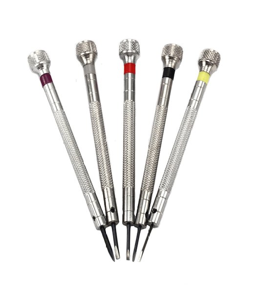 5 Piece Precision Screwdriver Set for Watch Repair Watch Bracelet with 5 Extra Blades