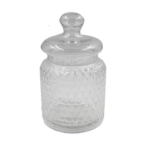 Triangle Design Glass Storage Jar With Lid - Dia 14cm / 2Ltr