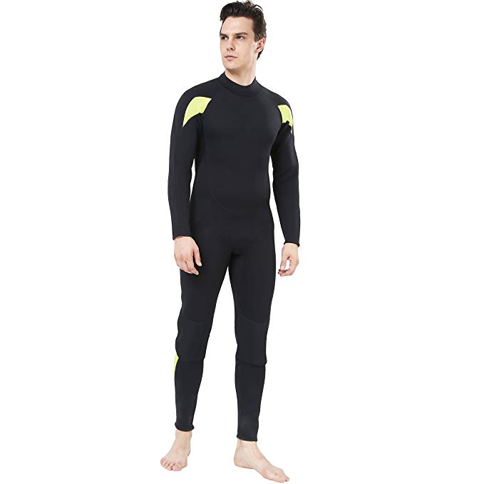 Dark Lightning Premium CR Neoprene Wetsuit, Women and Mens Scuba Diving Thermal Wetsuit in 3/2mm and 5/4mm, Full Suit and Shorties