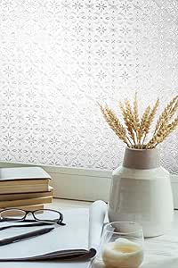 Artscape Floret | Window Privacy Film Textured Glass Pattern | Non-Adhesive & UV Protection | Easy to Apply & Removable | 24 x 36 inches | Made in USA