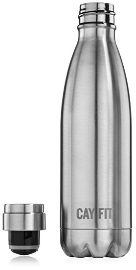 Cayman Fitness Insulated Stainless Steel Water Bottle - 17 oz