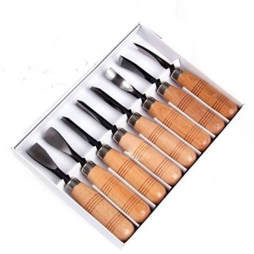 8 Piece Set Wood Carving Hand Chisel Tool Carving Tools Woodworking Professional Gouges New free shipping