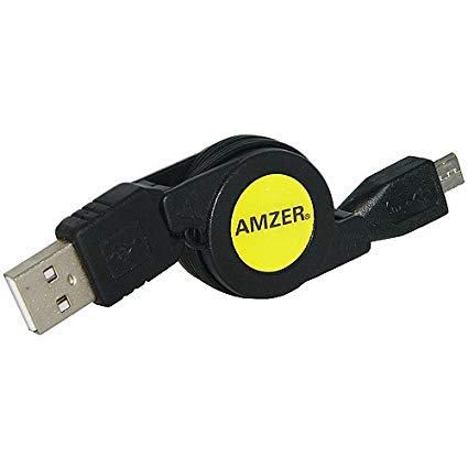 Amzer Micro USB Retractable Data Sync Charge Cable