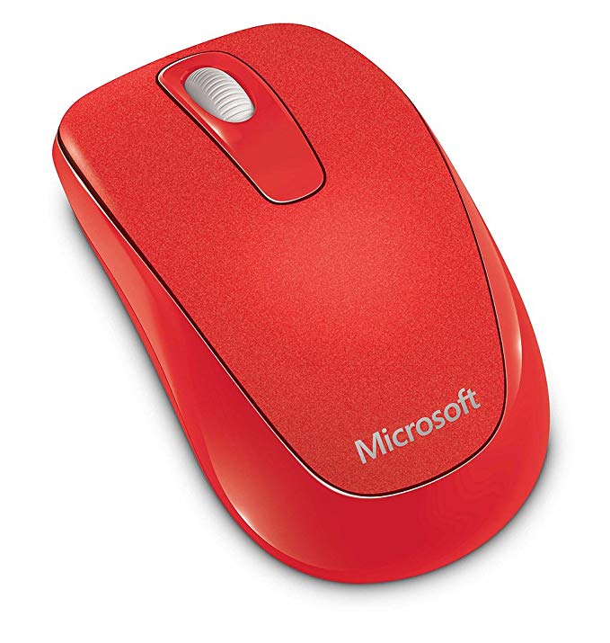 Microsoft 1000 Wireless Mobile Mouse, Flame Red (2CF-00041)