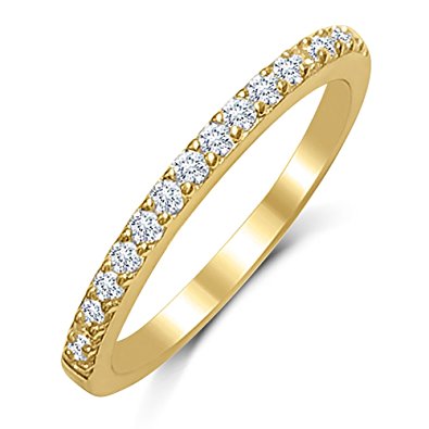 Ladies Thin Band .925 Sterling Silver Micro Pave Cubic Zirconia - Choose Your Color