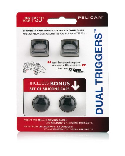 PDP Pelican PS3 Dual Triggers with Bonus Silicone Caps