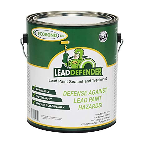 ECOBOND LBP Lead Defender Seal & Treat Lead Paint ECO-LBPLD-1001-LD Lead Defender, 1 Gallon, White