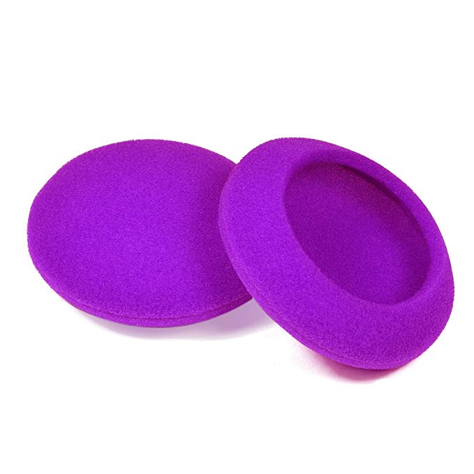 Synsen 5 Pairs 50mm(2inch) Quality Replacement Ear Pad Foam Earbud Sponge Cover Cushions for Sennheiser PX100 / Sony MDR-G57 / Philips/Plantronics & Other Headphones (50mm, Purple)