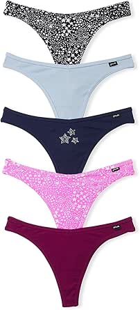 Victoria's Secret PINK Naturals Cotton Thong Panty Pack, Underwear for Women (XS-XXL)